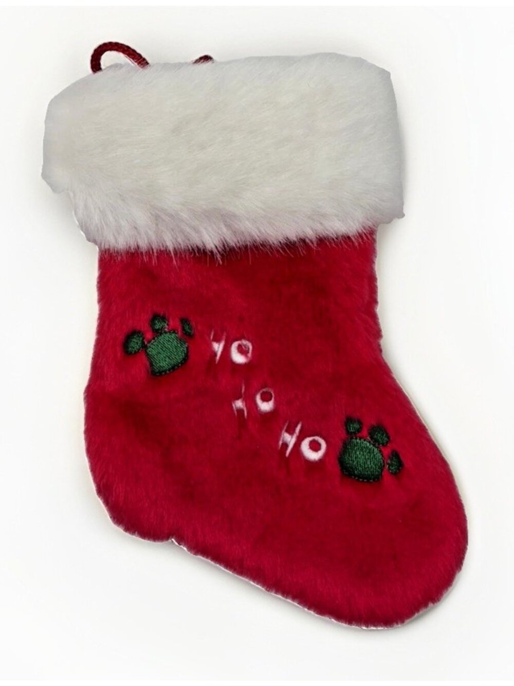 Build-A-Bear BABW Paw Prints Ho Ho Ho Christmas Stocking Holiday Decor 7"